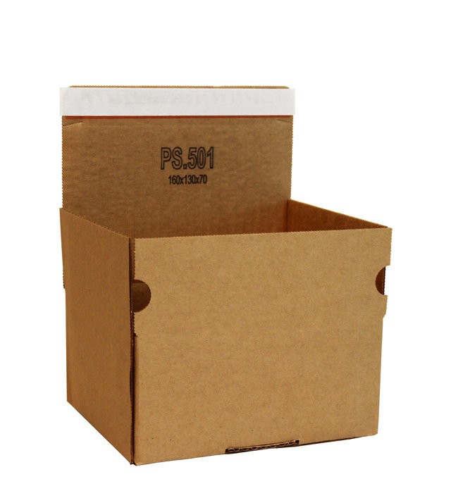 Коробка из гофрокартона 160x130x70 коричневый, 2,2-3,0мм, лента, 10шт/уп