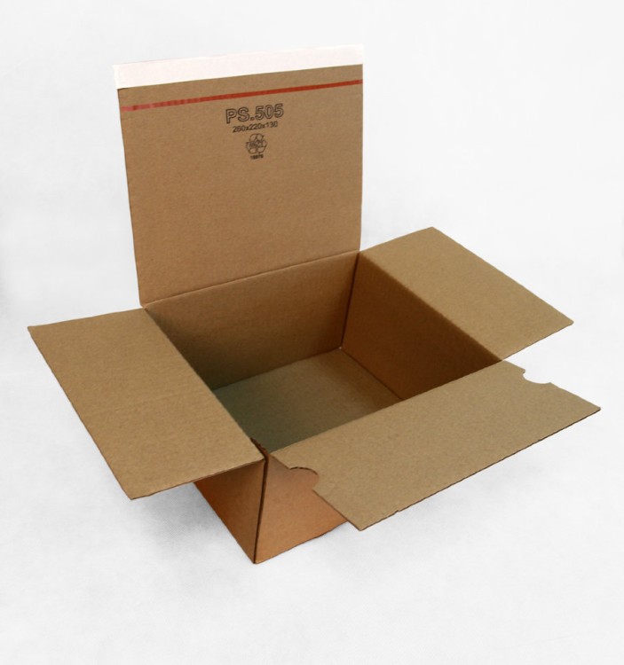 Коробка из гофрокартона 260x220x130 коричневый, 2,2-3,0мм, лента, 10шт/уп