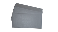Конверты белые металлик E65, 110x220, 120г/м2, дизайнерская бумага, 10 штук