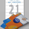Этикетки самоклеящиеся белые Multilabel 63.5x38.1, 21 этикетка на листе А4, 100 листов/уп