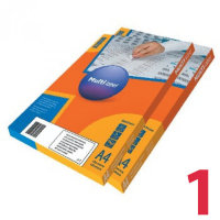 Этикетки самоклеящиеся оранжевые флуоресцентные Multilabel 210x297, 1 этикетка на листе (100 листов)